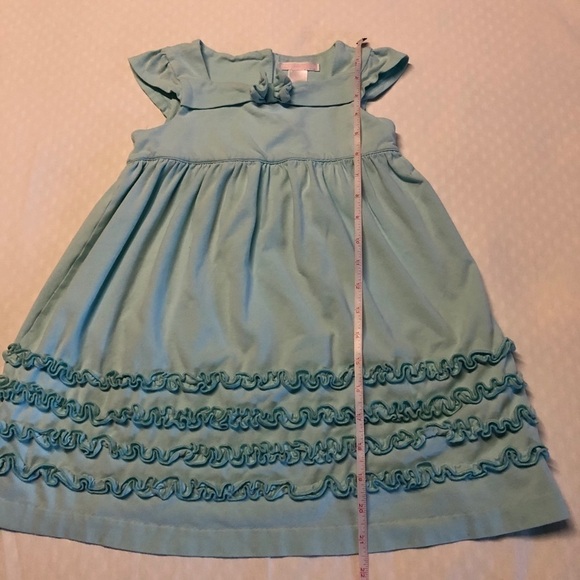 JANIE AND JACK GIRLS LIGHT BLUE RUFFLED DRESS SZ 3 - Picture 6 of 8